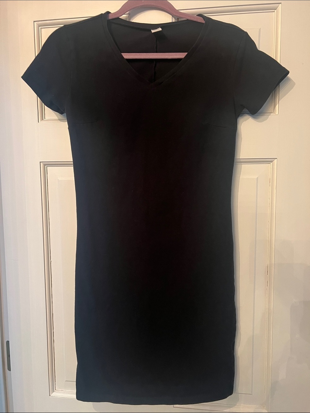 Old  Navy Black V‑Neck Short Sleeve Dress Ladies Small